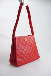 Chanel Red Caviar Tote 24k GHW (1996-1997)