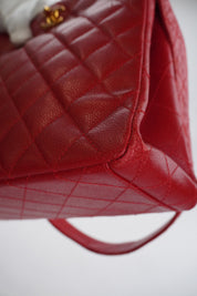 Chanel Red Caviar Tote 24k GHW (1996-1997)
