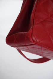 Chanel Red Caviar Tote 24k GHW (1996-1997)