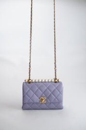 Chanel Mini Pearl Lilac Handbag Crossbody