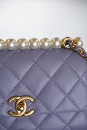Chanel Mini Pearl Lilac Handbag Crossbody