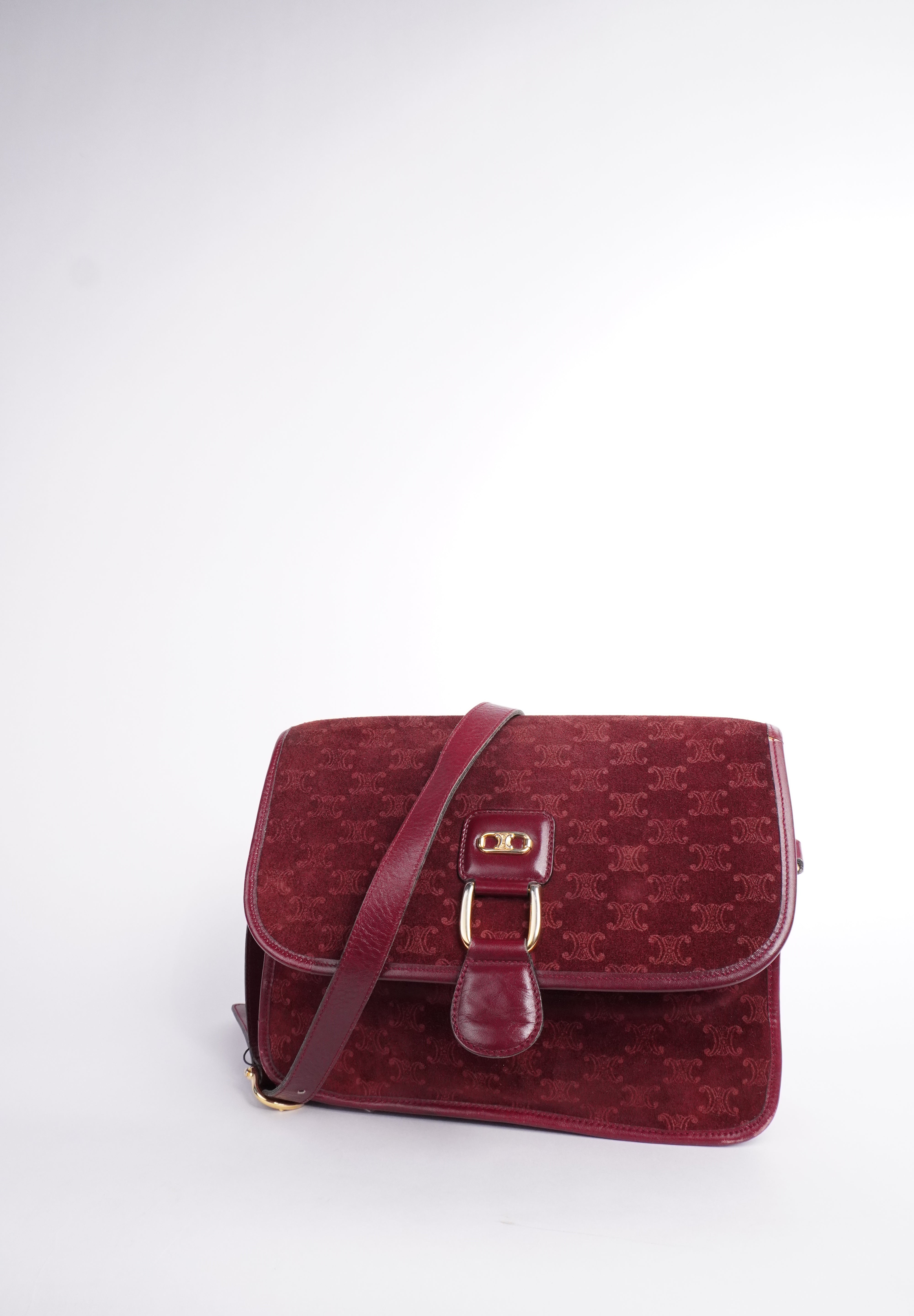 Celine CELINE Suede Triomphe Crossbody