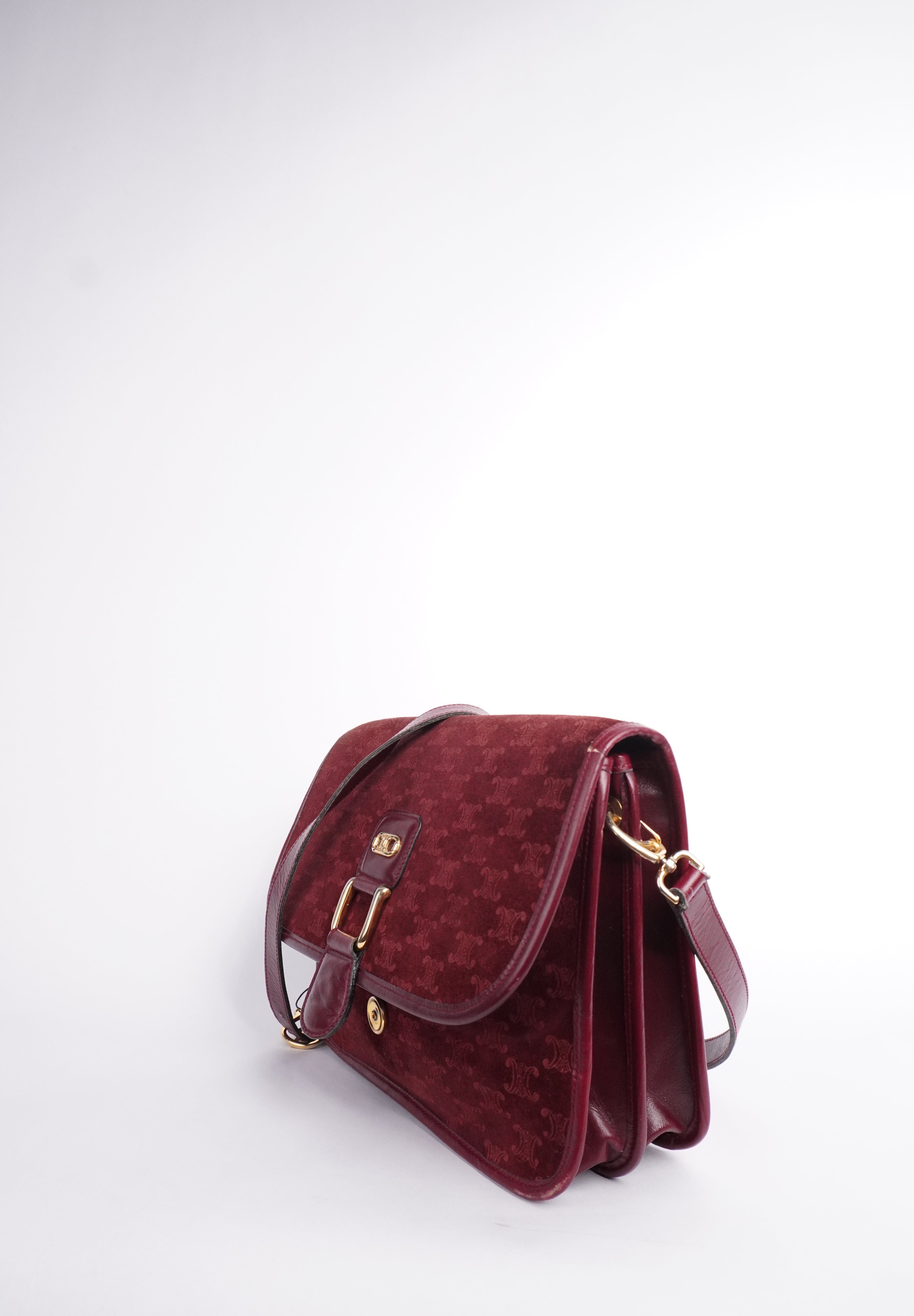 Celine CELINE Suede Triomphe Crossbody