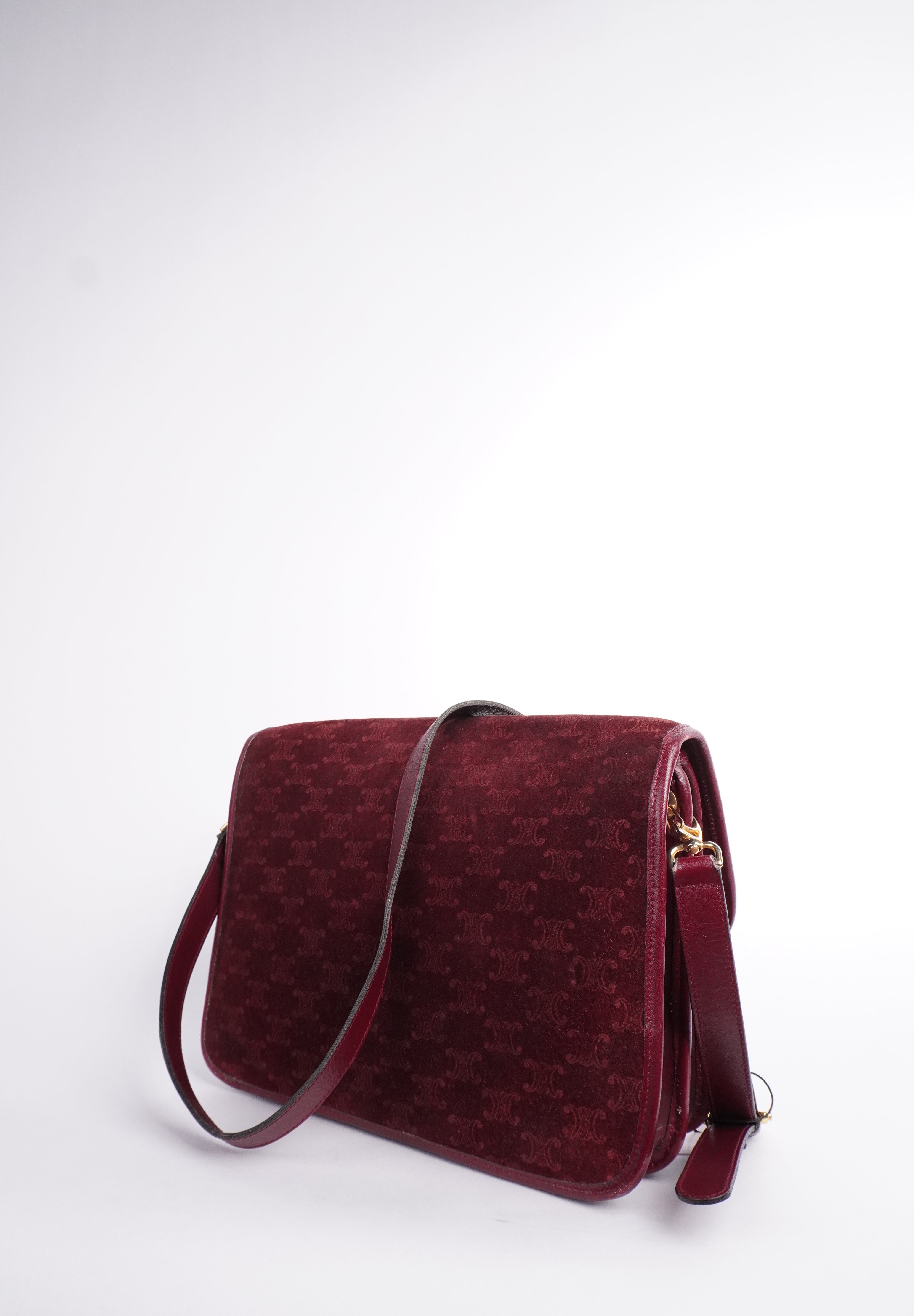 Celine CELINE Suede Triomphe Crossbody