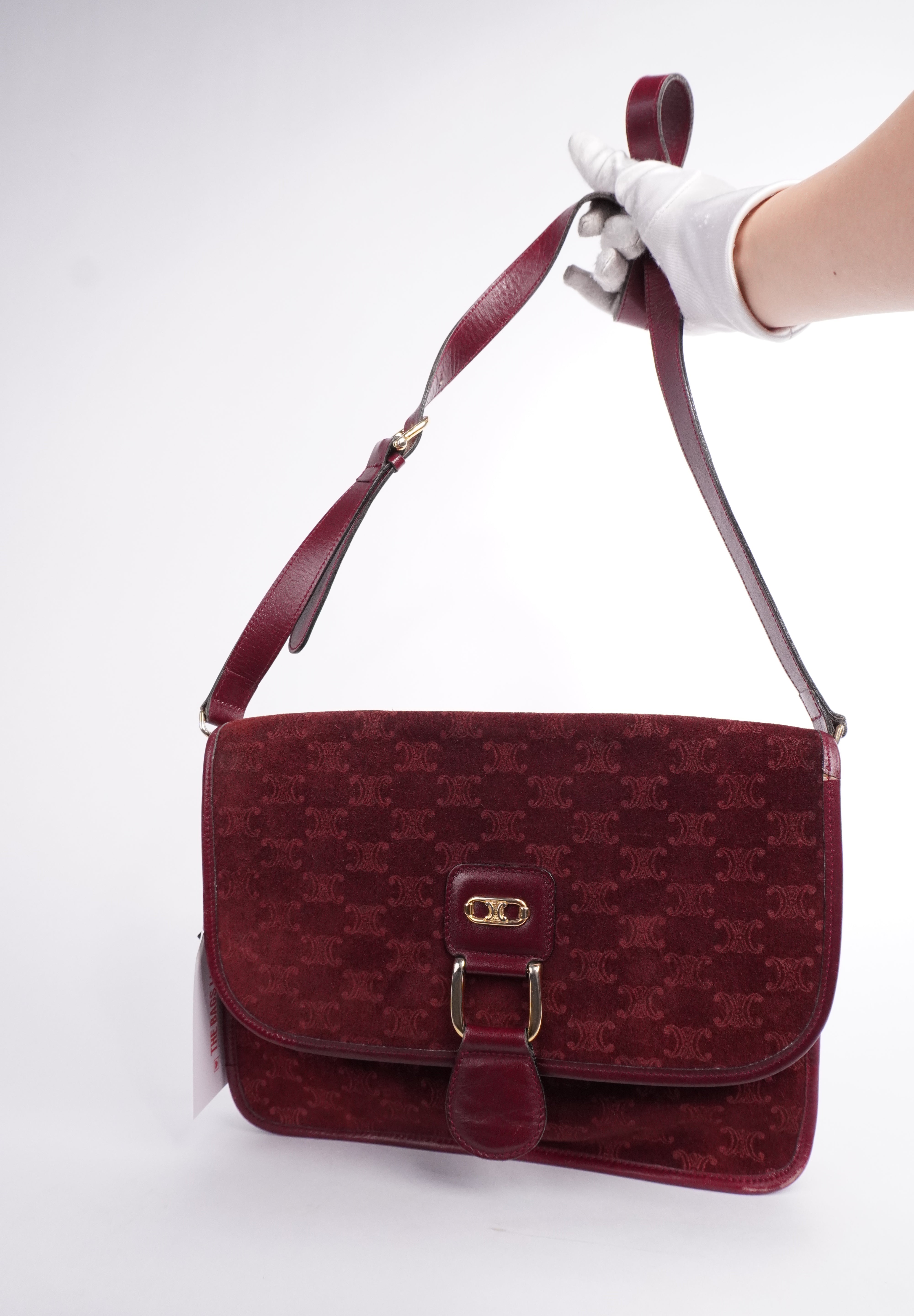 Celine CELINE Suede Triomphe Crossbody