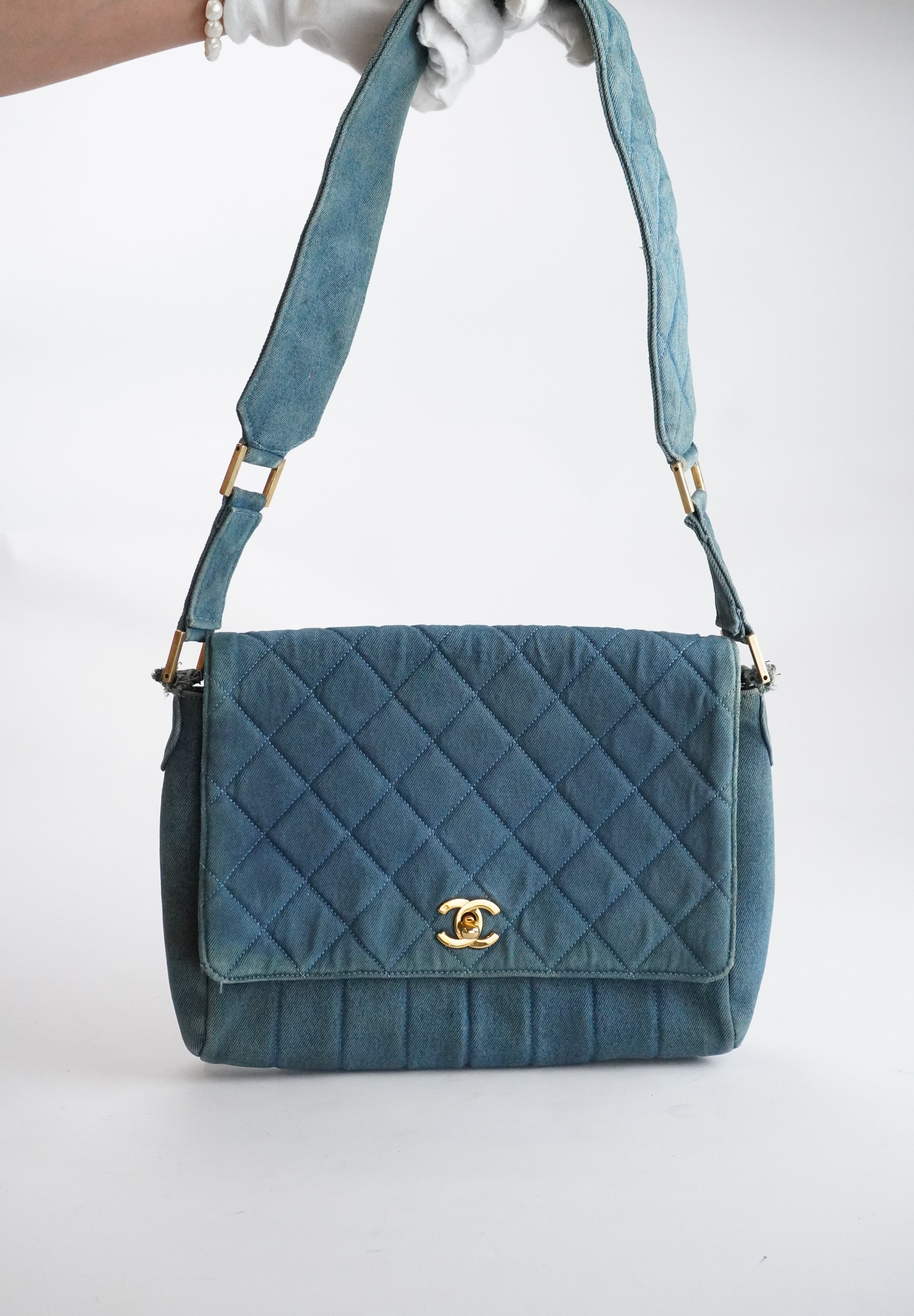 Chanel Matelasse Denim 24k ghw