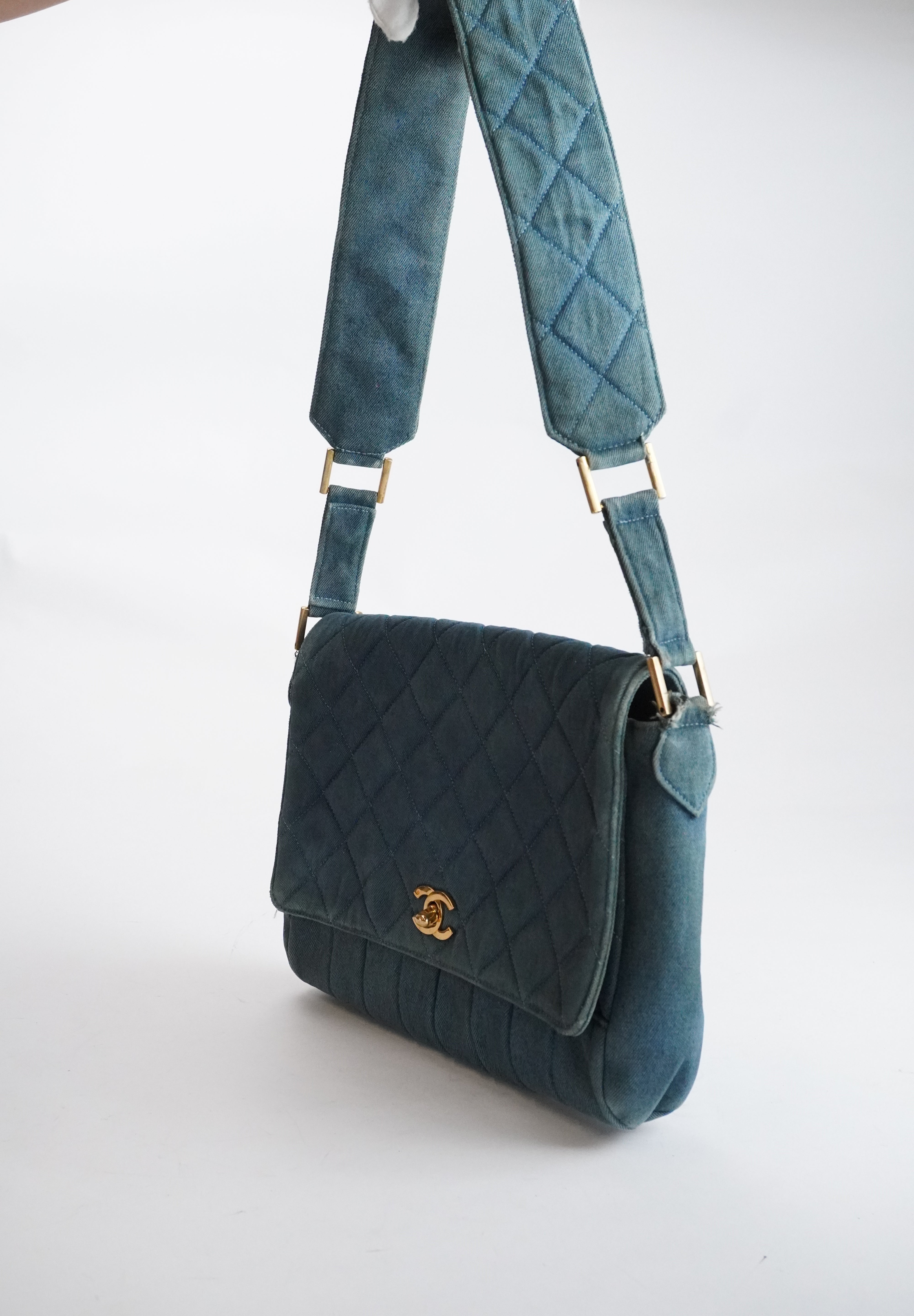 Chanel Matelasse Denim 24k ghw