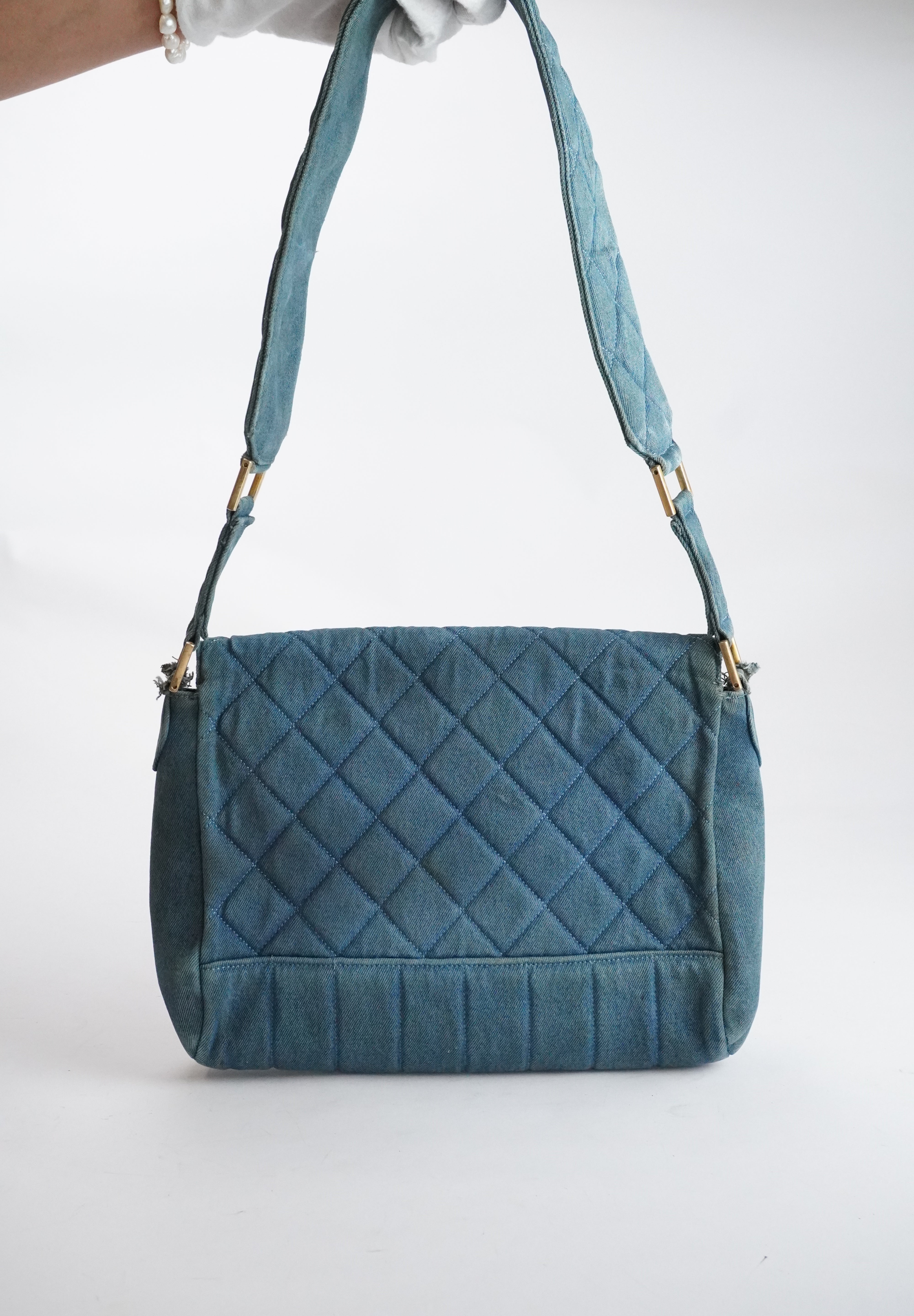 Chanel Matelasse Denim 24k ghw