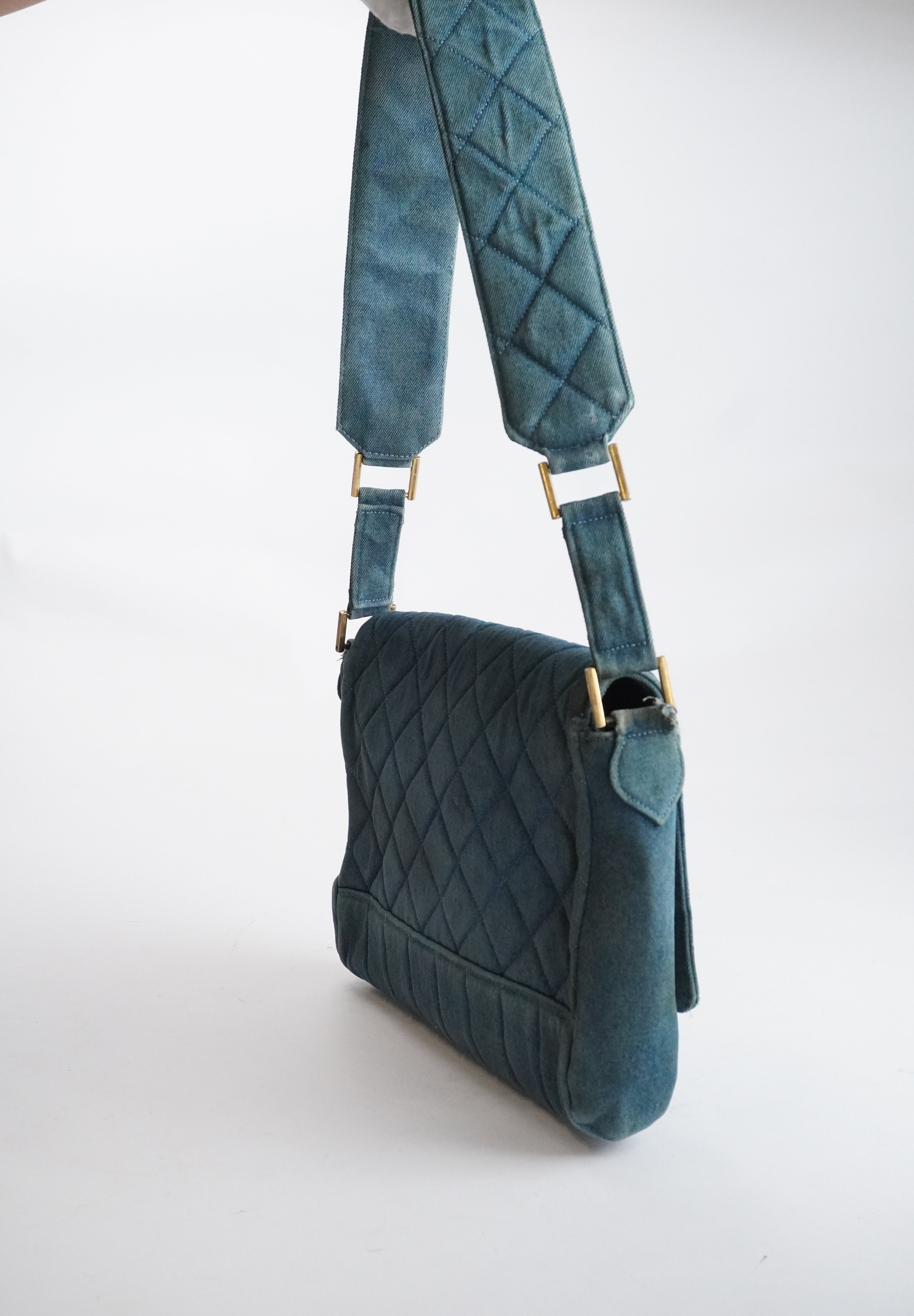 Chanel Matelasse Denim 24k ghw