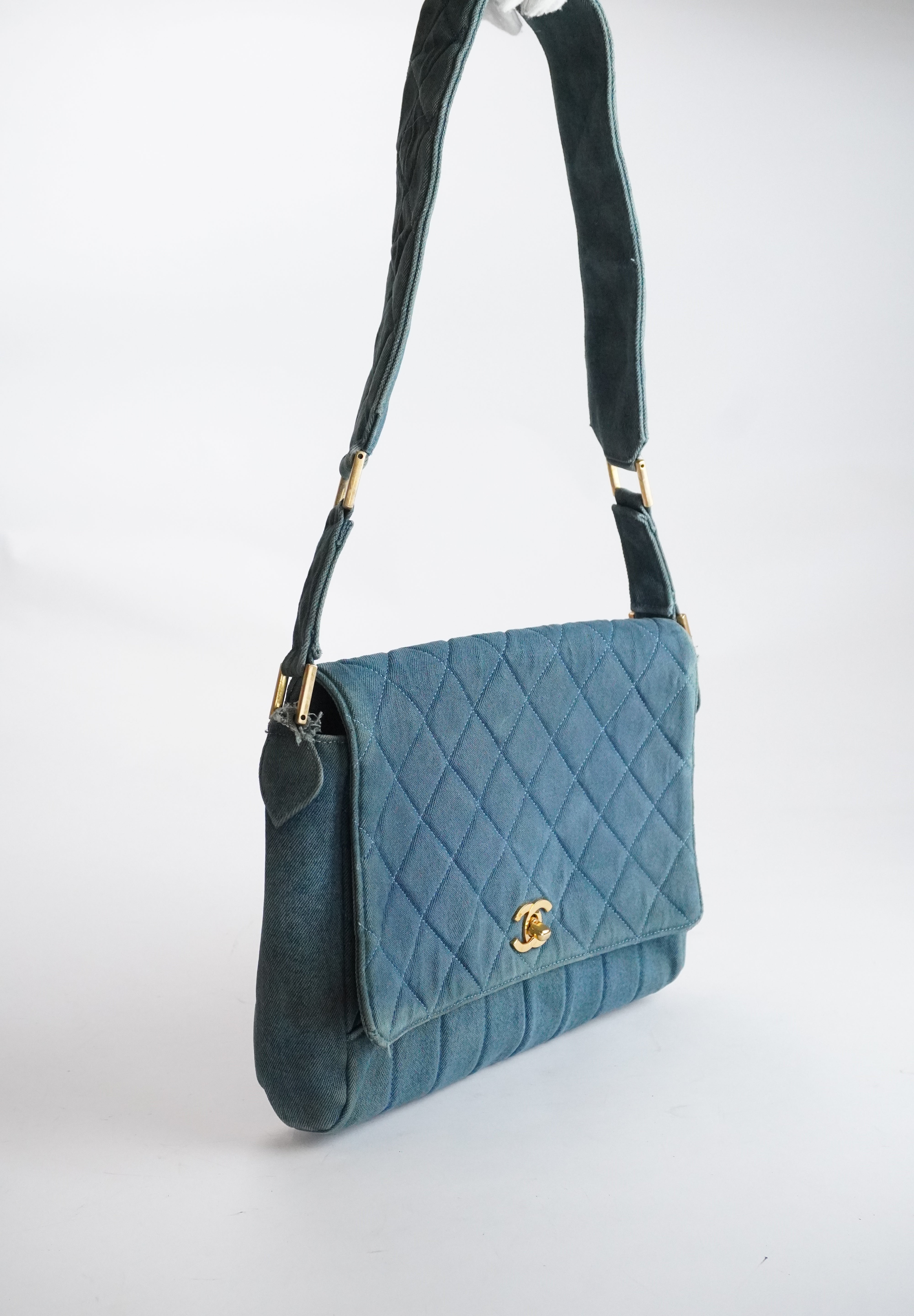 Chanel Matelasse Denim 24k ghw