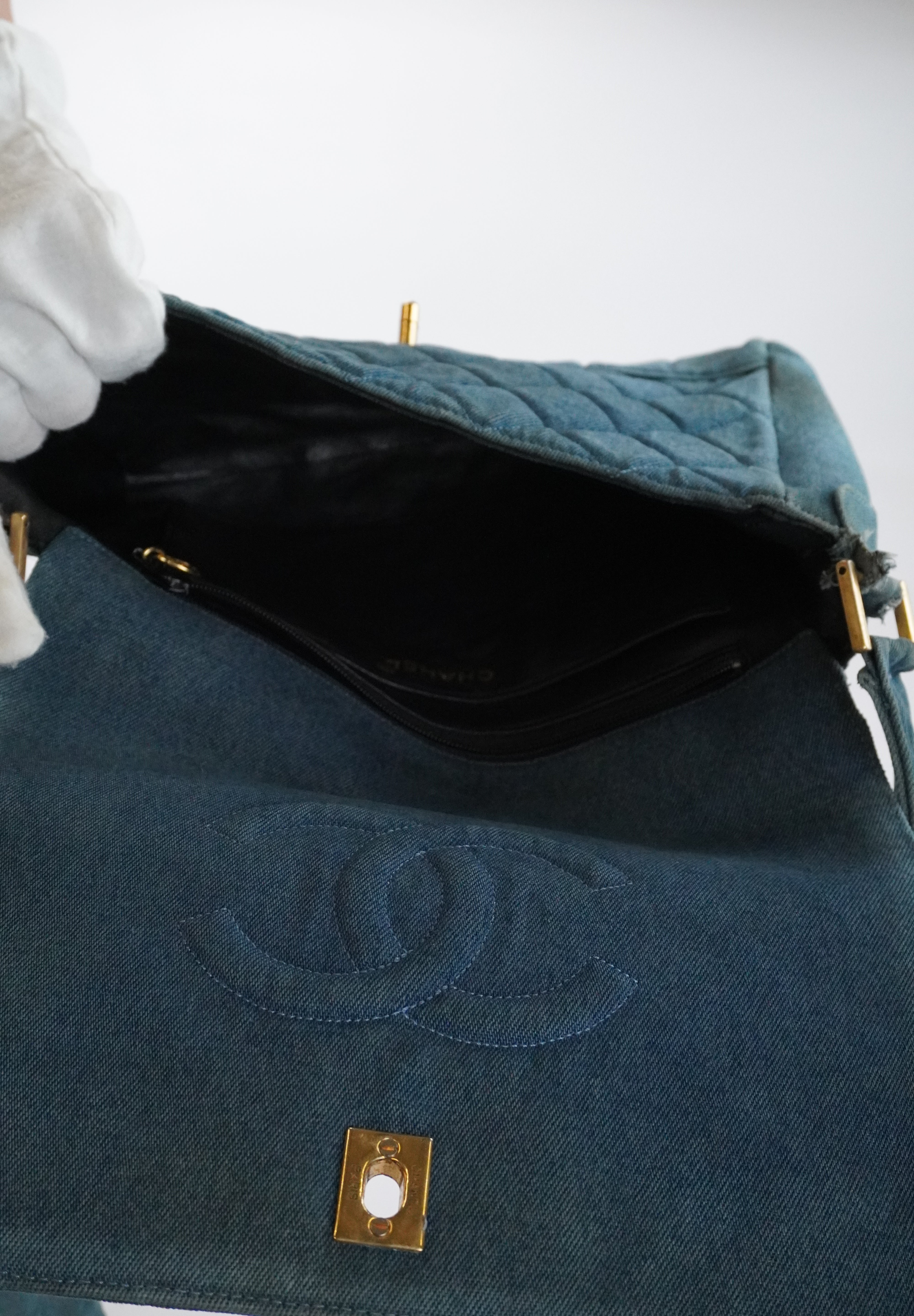 Chanel Matelasse Denim 24k ghw