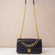 Chanel Paris Cosmopolite Blue Calfskin Flapbag Small