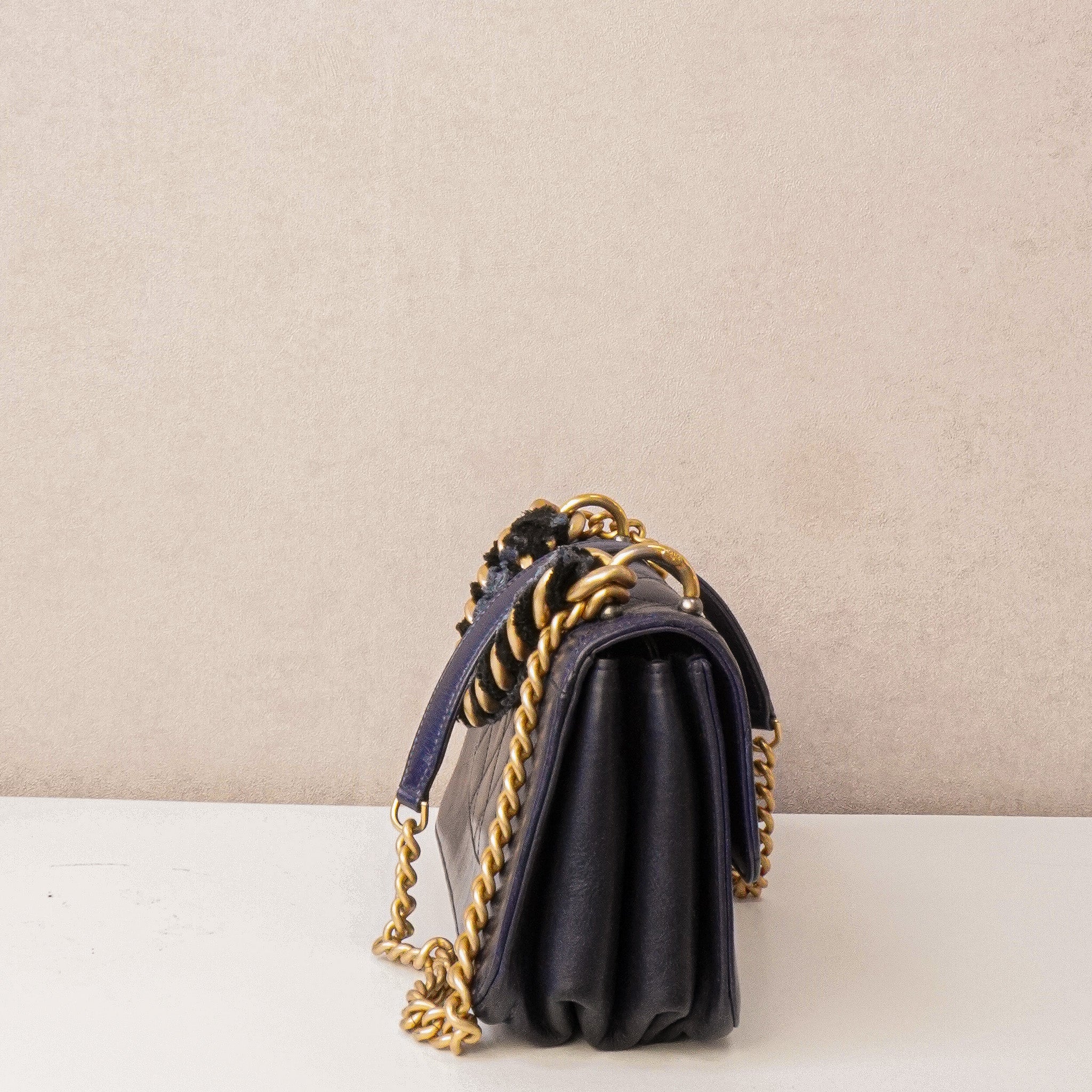 Chanel Paris Cosmopolite Blue Calfskin Flapbag Small