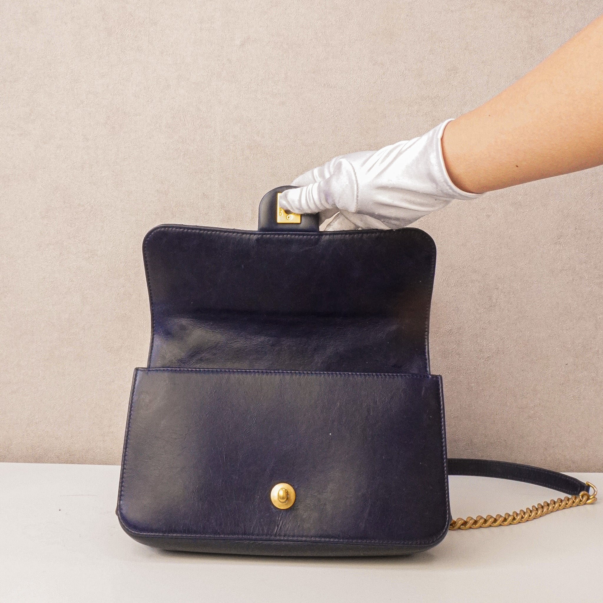 Chanel Paris Cosmopolite Blue Calfskin Flapbag Small
