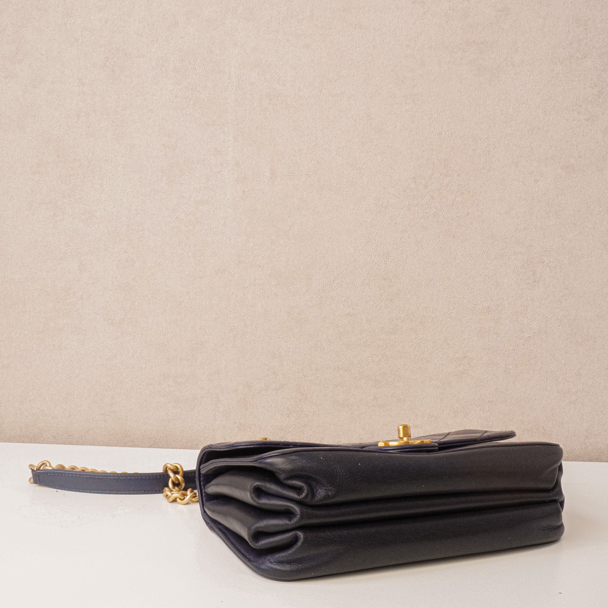 Chanel Paris Cosmopolite Blue Calfskin Flapbag Small