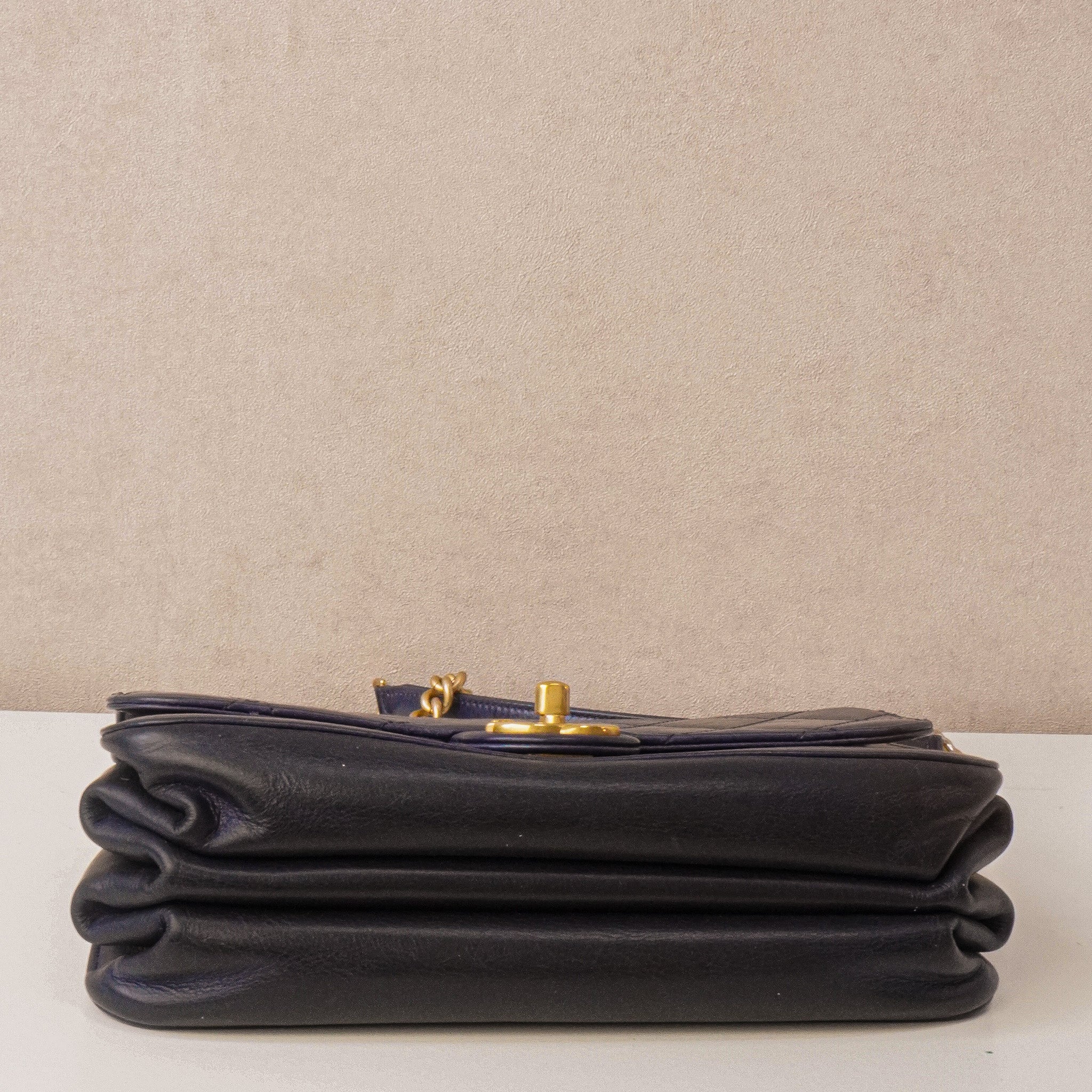 Chanel Paris Cosmopolite Blue Calfskin Flapbag Small