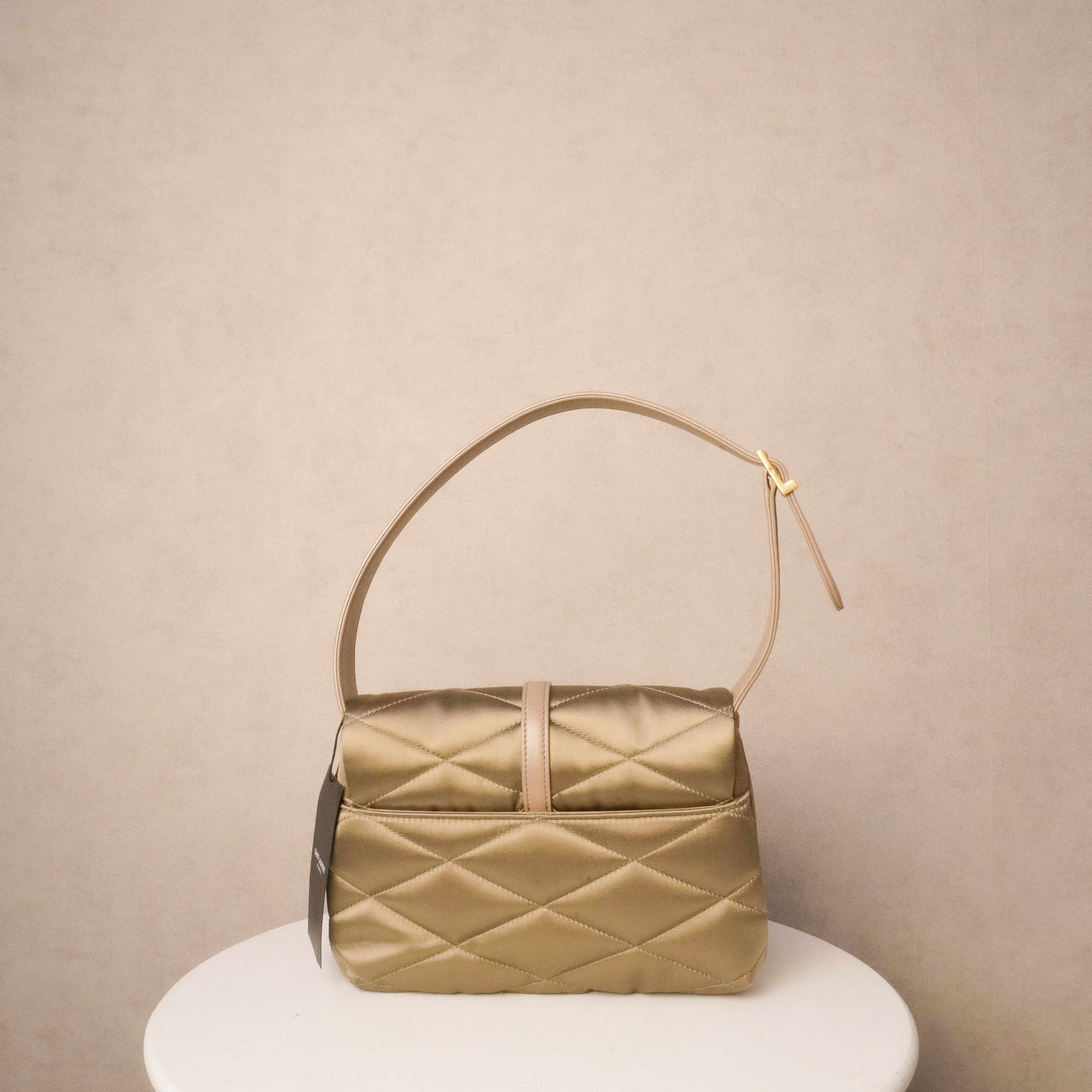 Saint Laurent YSL Mouse Quilted Satin Le 57 Hobo Bag