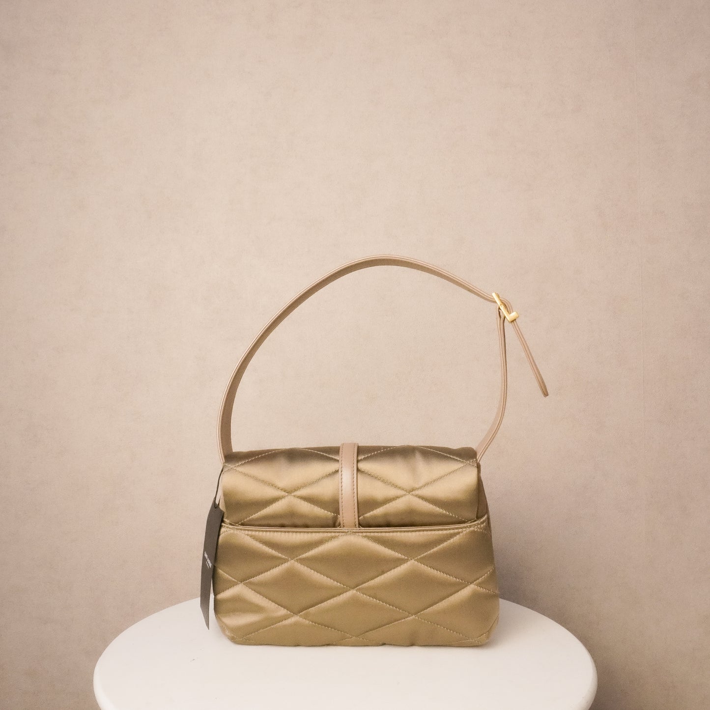 Saint Laurent YSL Mouse Quilted Satin Le 57 Hobo Bag