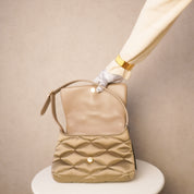 Saint Laurent YSL Mouse Quilted Satin Le 57 Hobo Bag