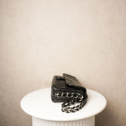 Chanel Glazed Caviar Quilted Modern Chain Flap Black
