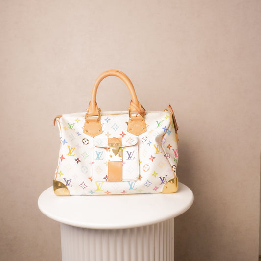 Louis Vuitton x Takashi Murakami Speedy 30 Multicolor Blanc