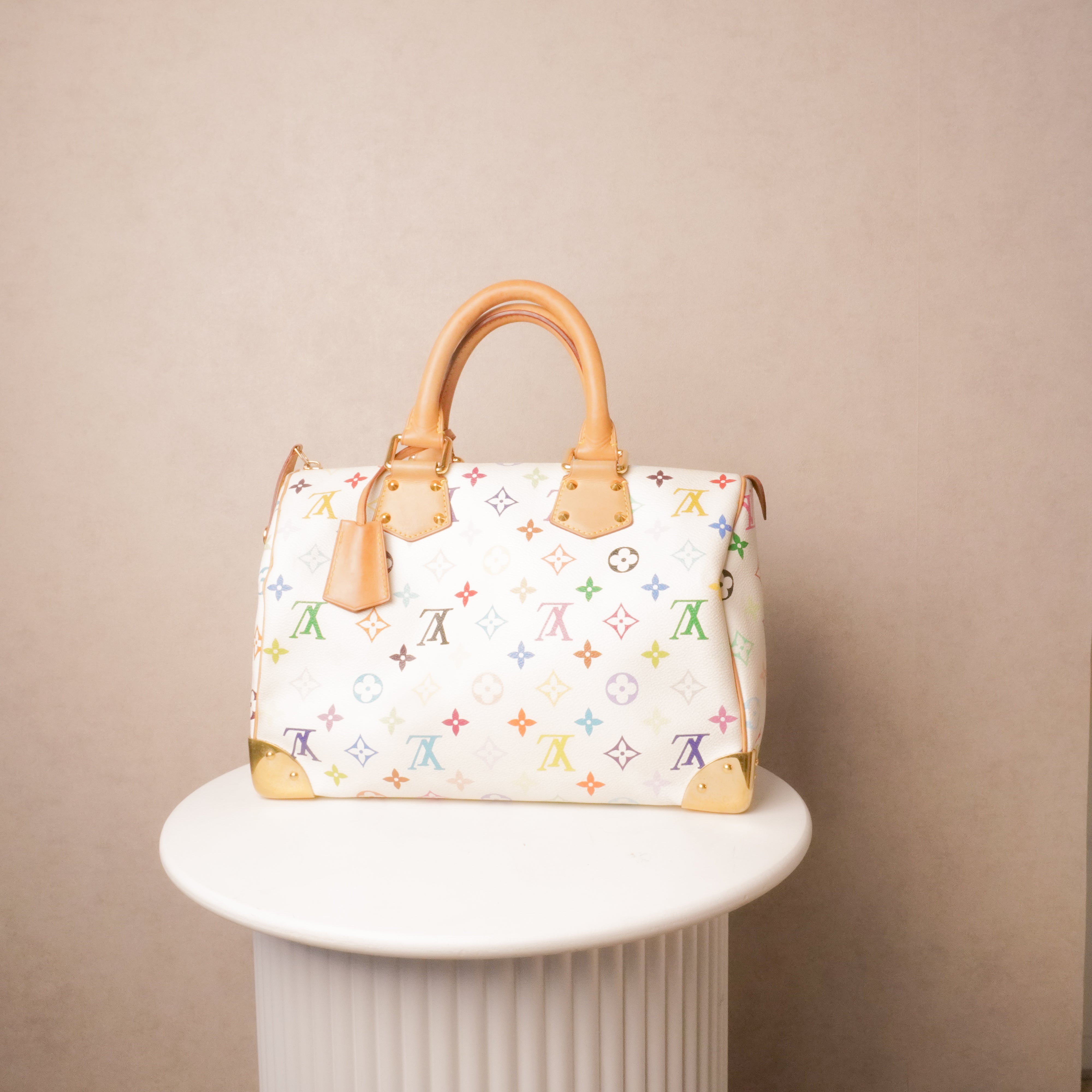 Louis Vuitton x Takashi Murakami Speedy 30 Multicolor Blanc