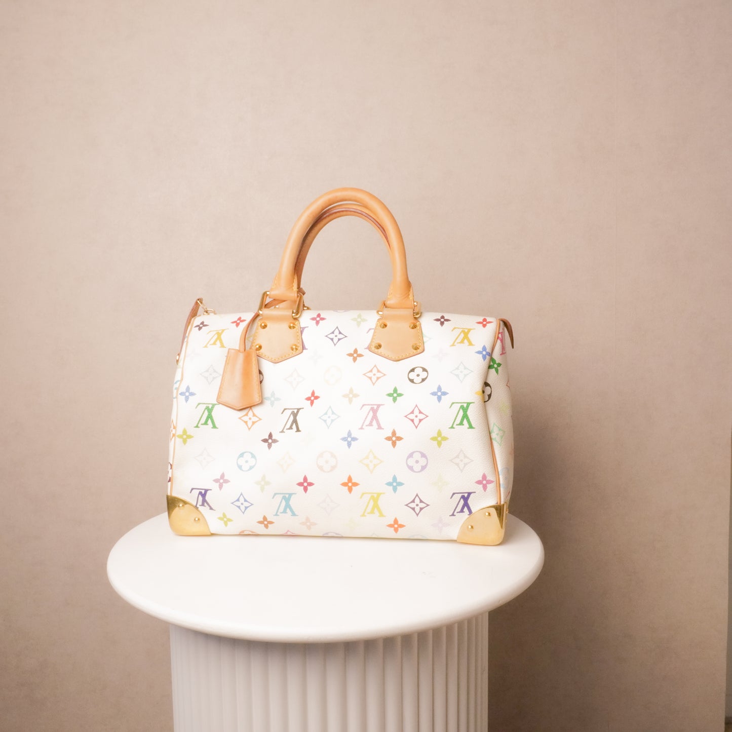 Louis Vuitton x Takashi Murakami Speedy 30 Multicolor Blanc