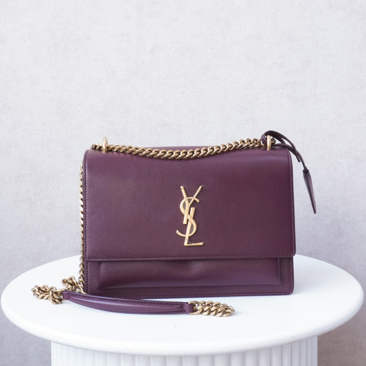 Saint Laurent Paris Sunset Burgundy Tas