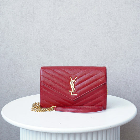 Saint Laurent Paris Cassandra red crossbody tas