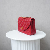 Chanel Half Moon Single Flapbag Small 24k ghw (1986-1988)