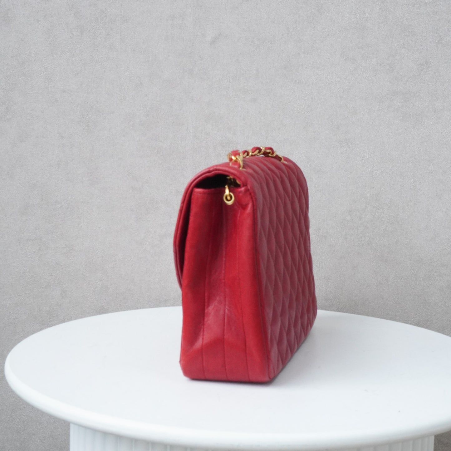 Chanel Half Moon Single Flapbag Small 24k ghw (1986-1988)