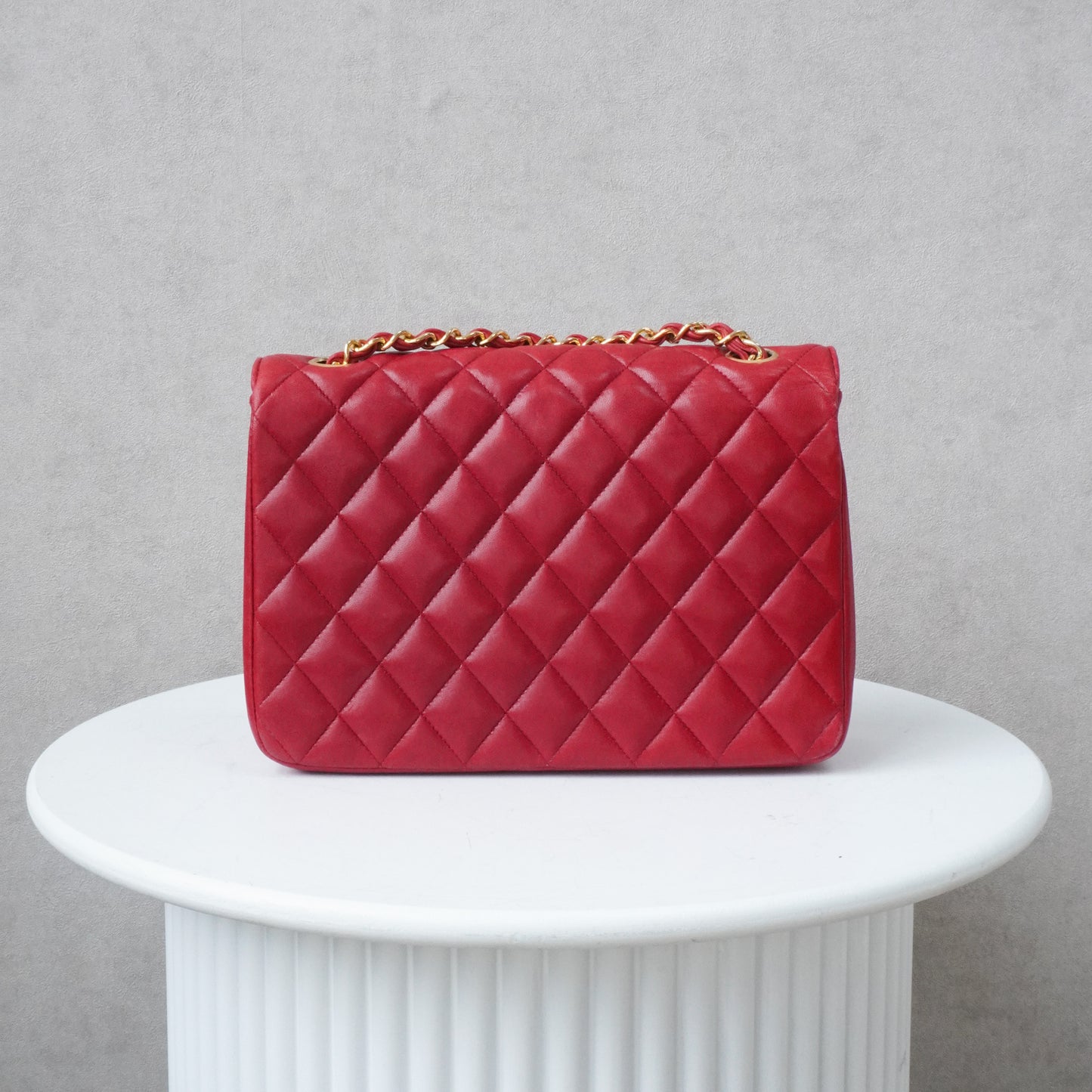 Chanel Half Moon Single Flapbag Small 24k ghw (1986-1988)