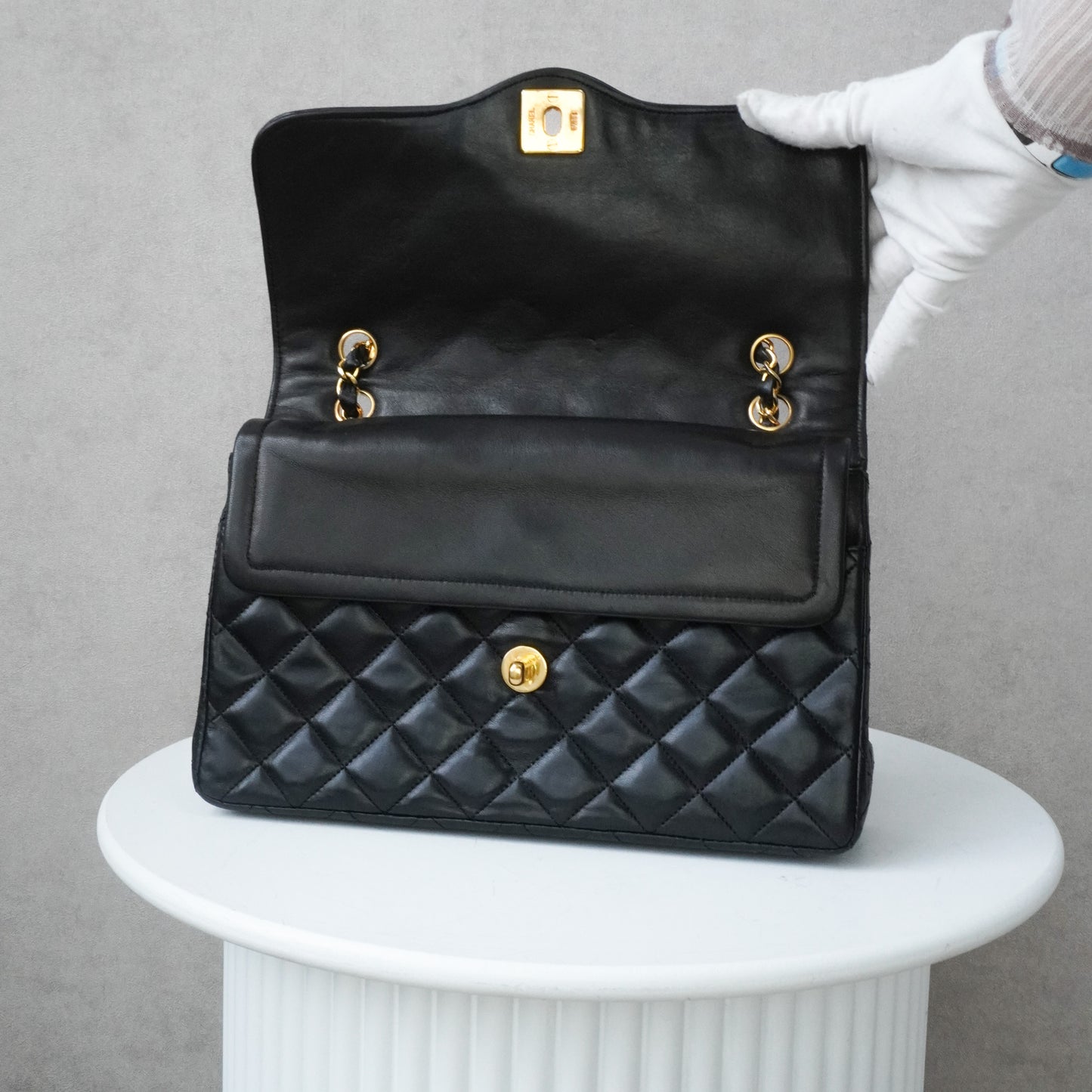 Chanel Vintage Double Flap 24k ghw