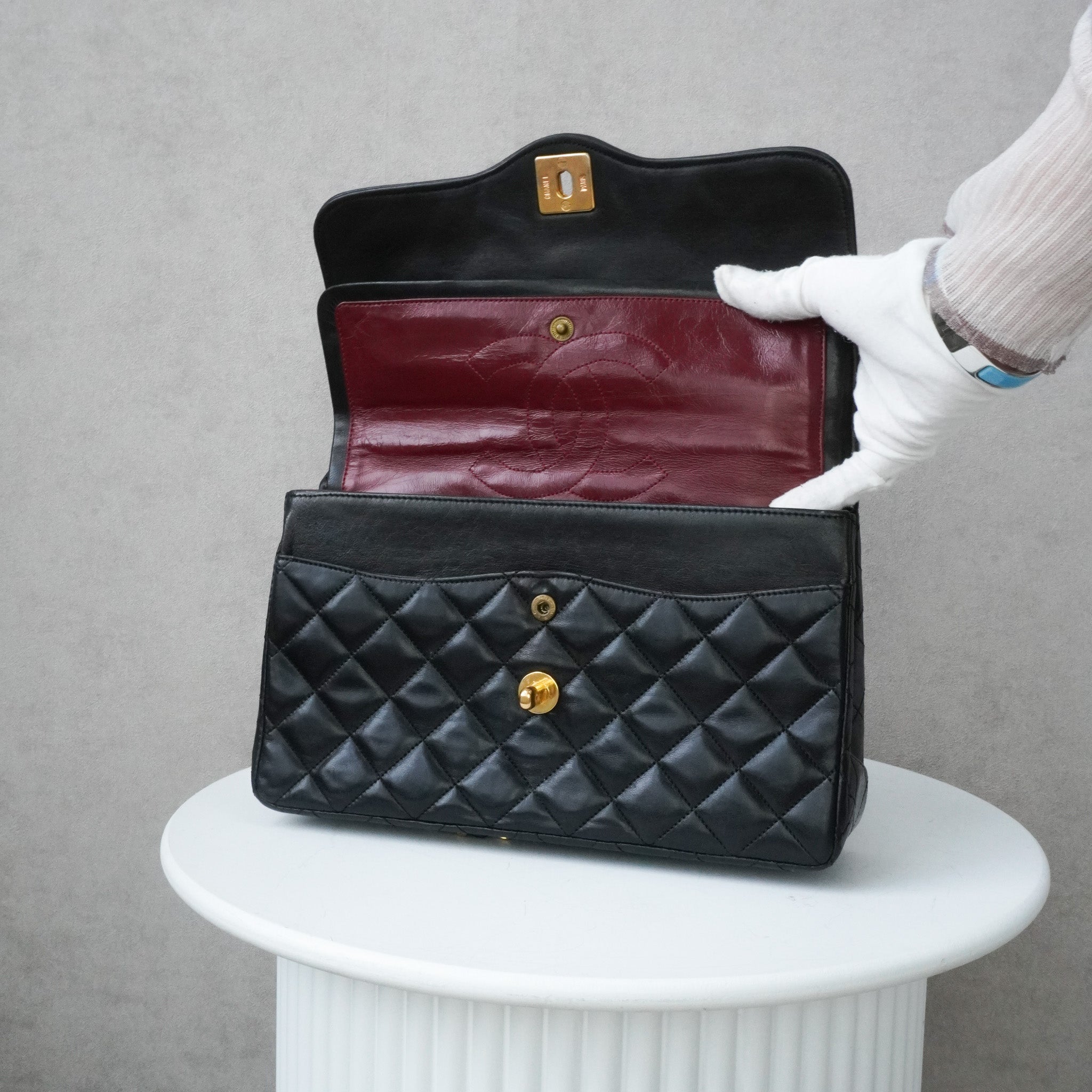 Chanel Vintage Double Flap 24k ghw