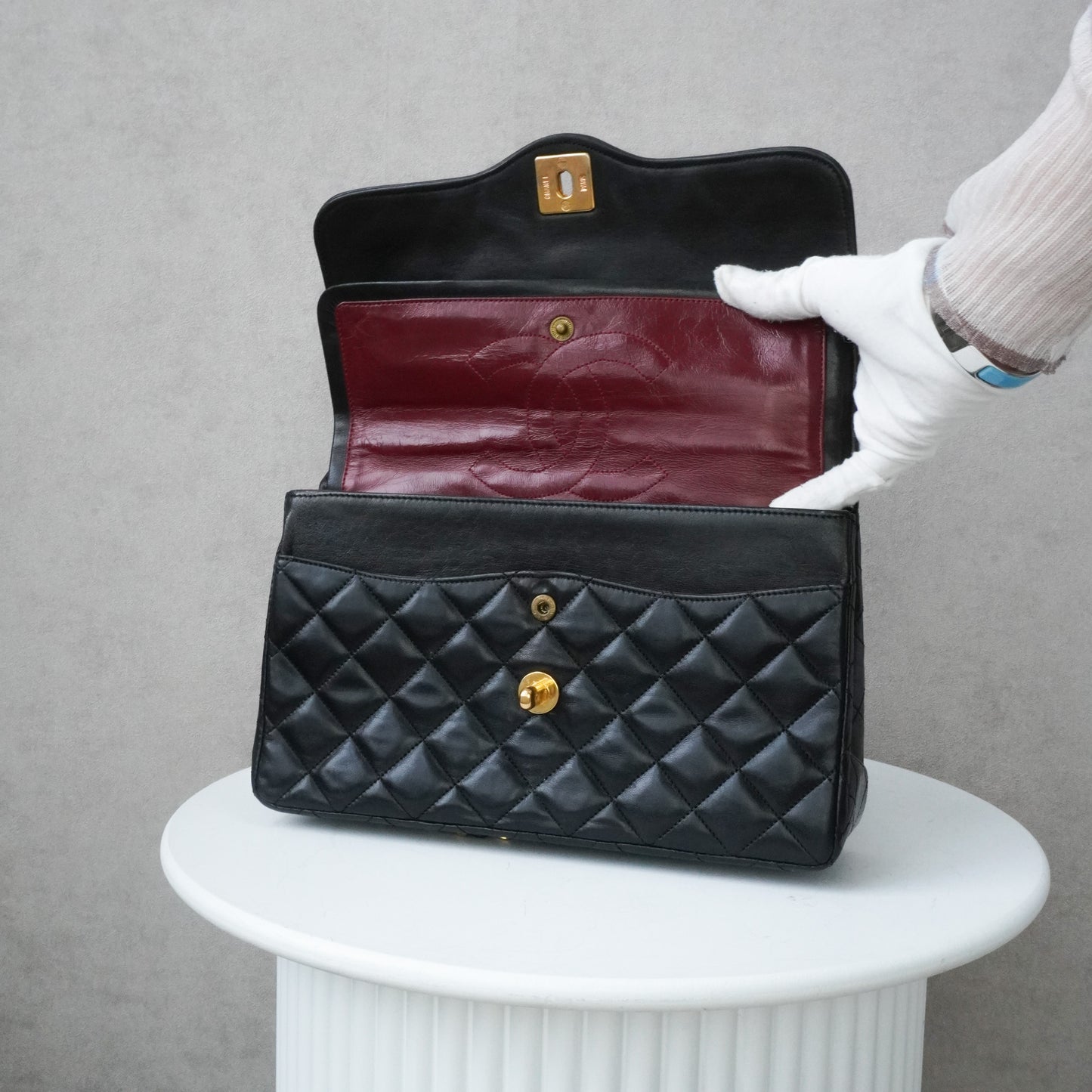 Chanel Vintage Double Flap 24k ghw