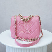 Chanel Coco Mark Rhinestone Pink Crossbody Bag