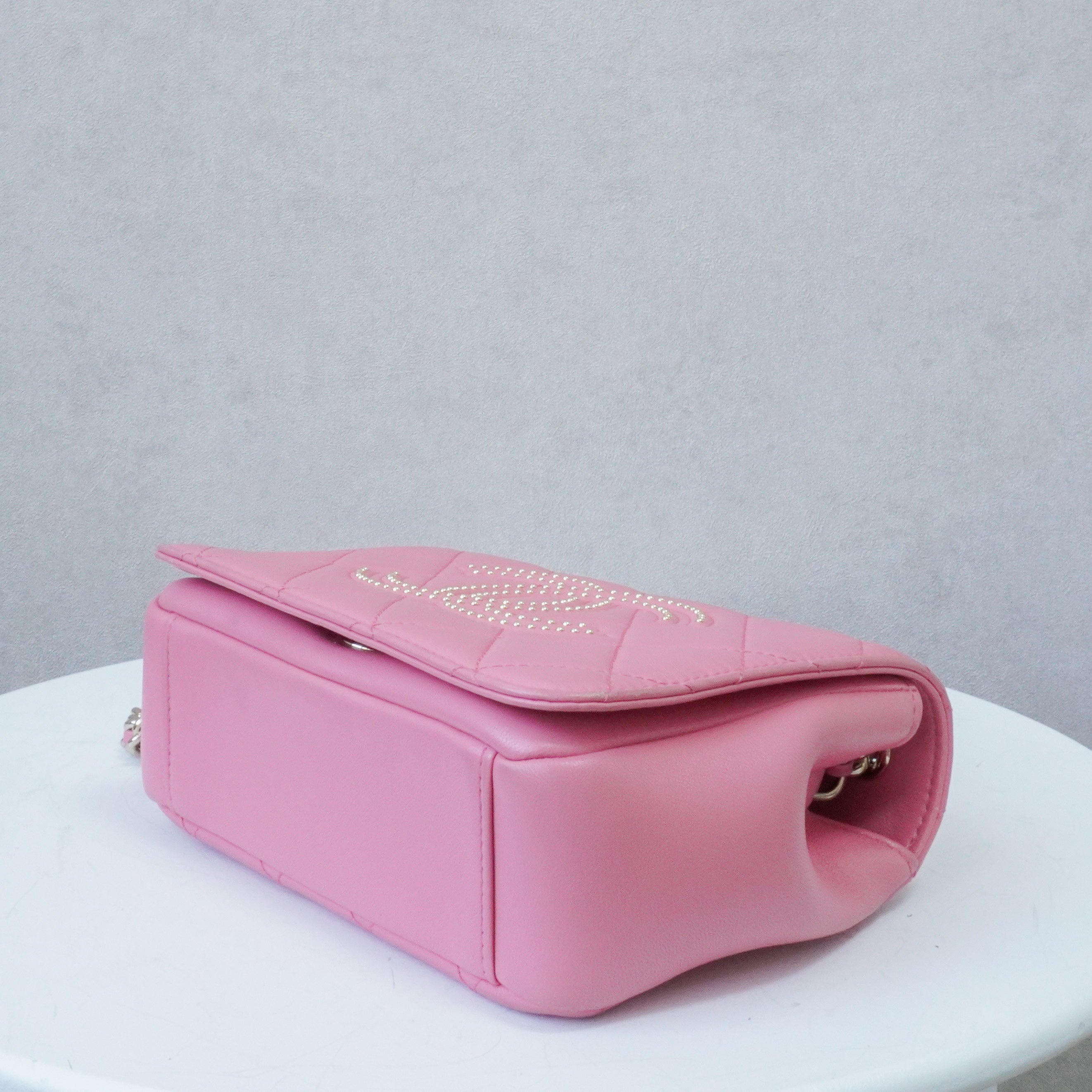 Chanel Coco Mark Rhinestone Pink Crossbody Bag