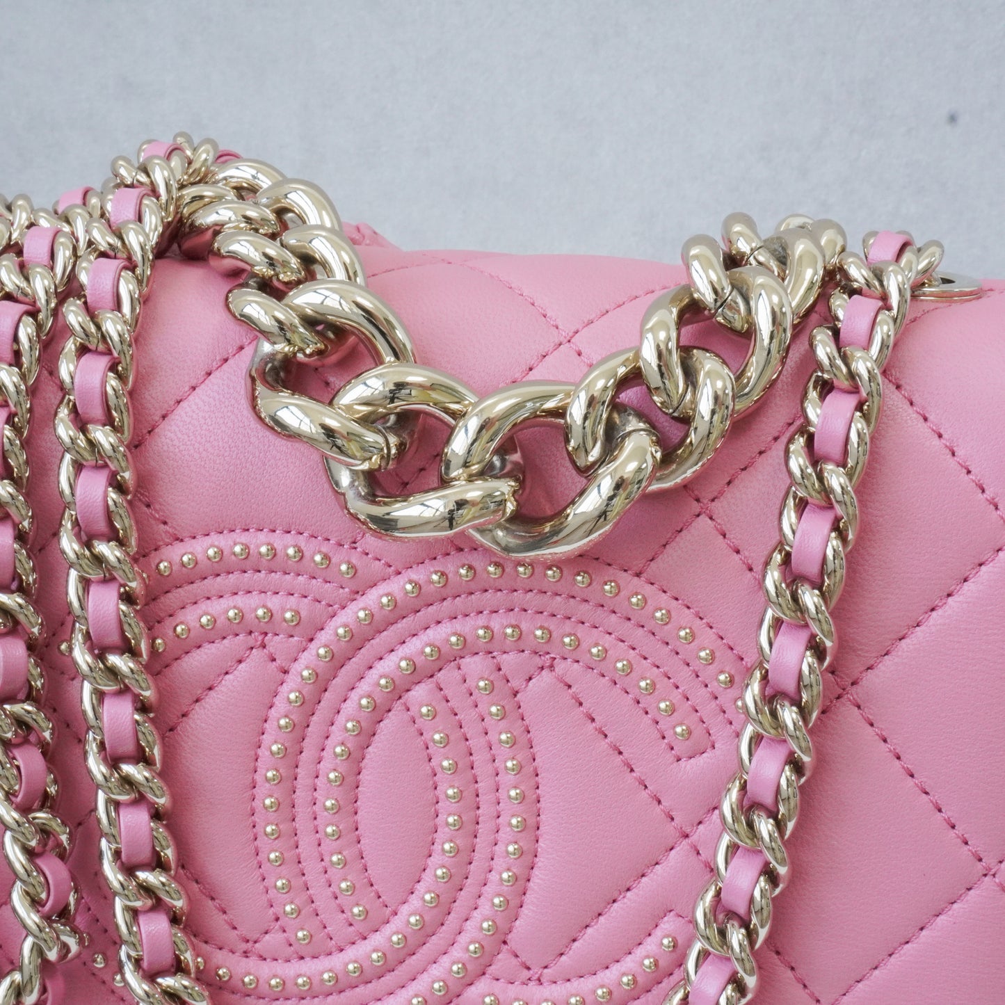 Chanel Coco Mark Rhinestone Pink Crossbody Bag