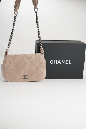 Chanel Suede Crossbody Flap Bag