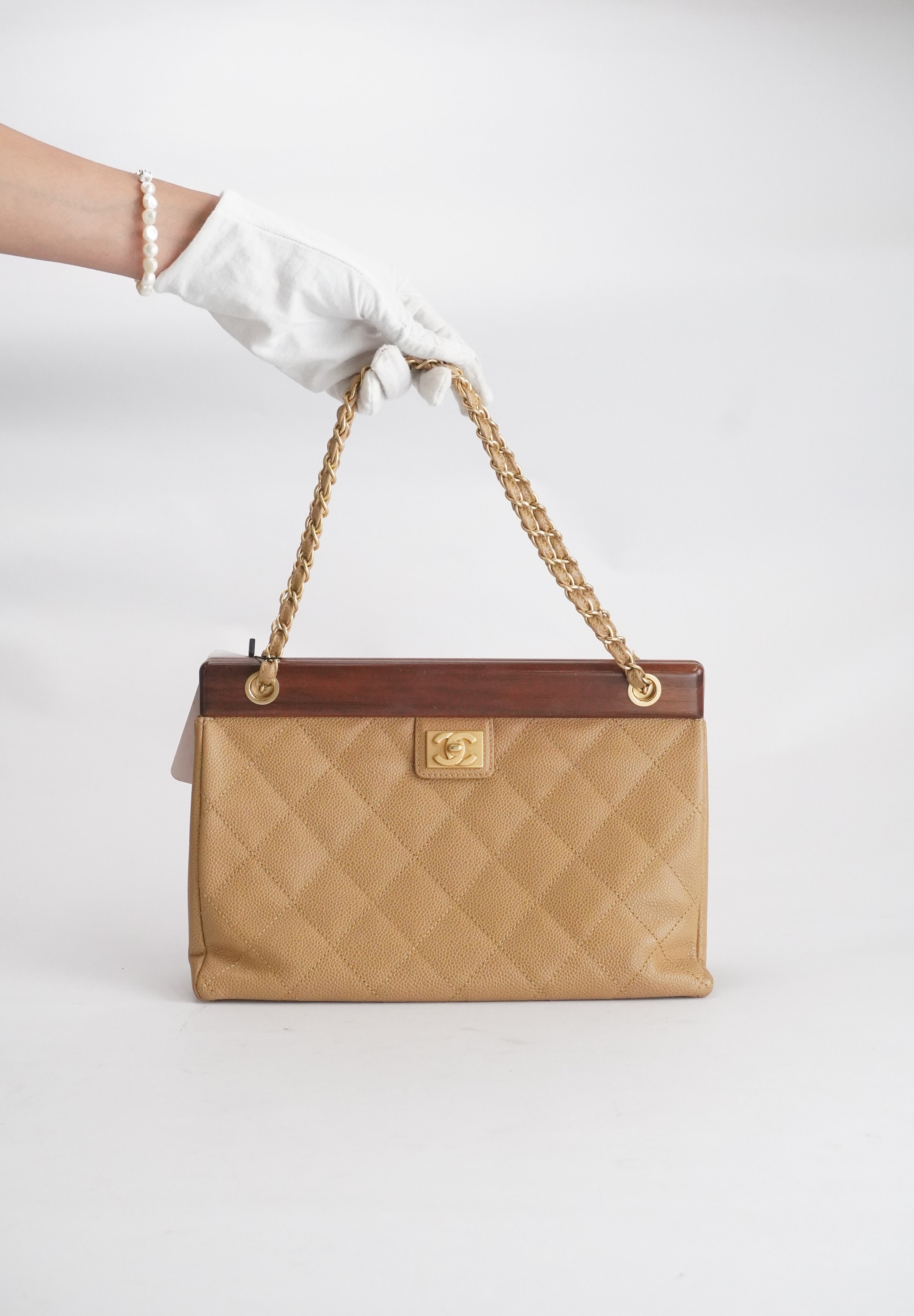 Chanel Timeless Caviar Wood Tote