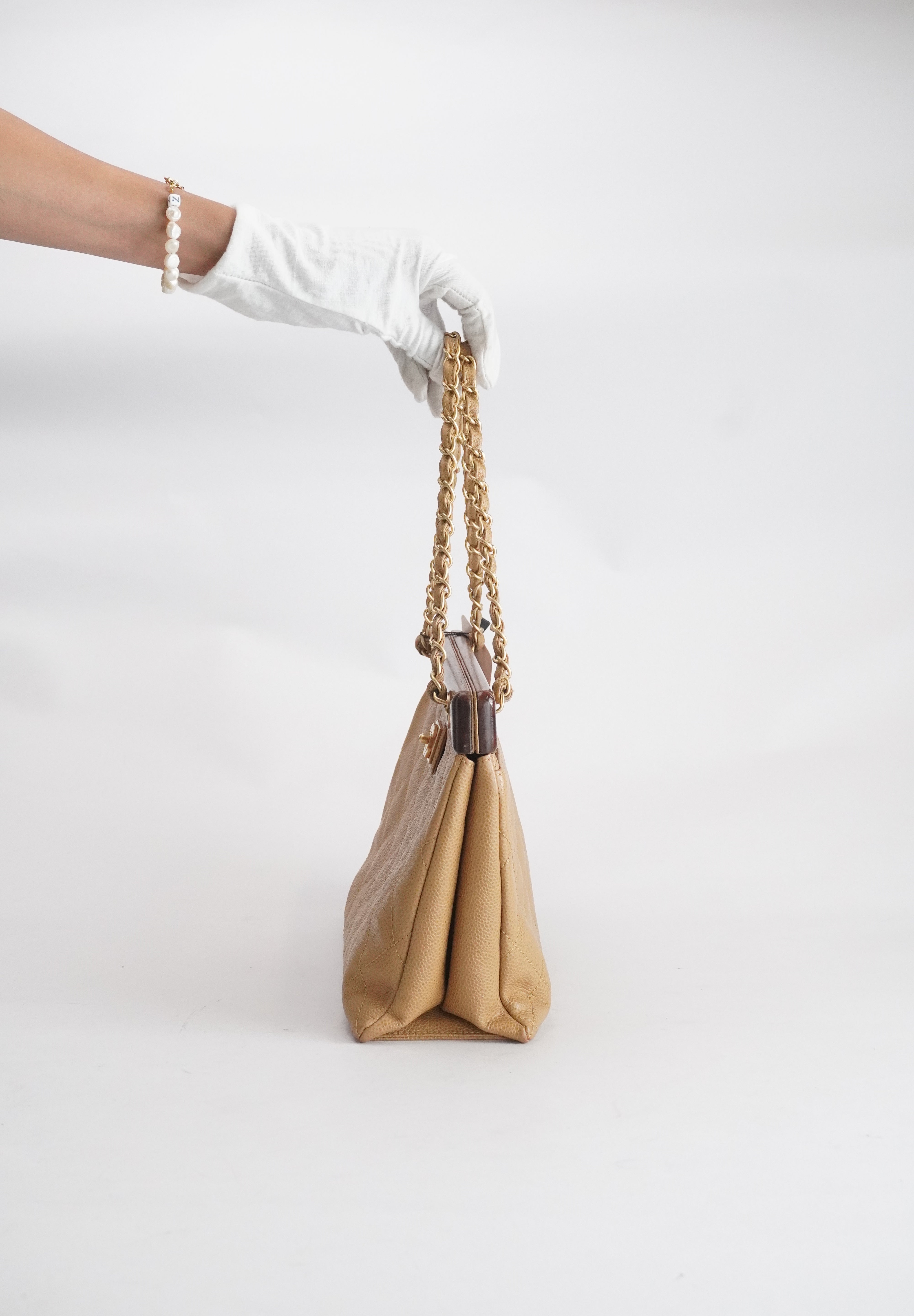 Chanel Timeless Caviar Wood Tote