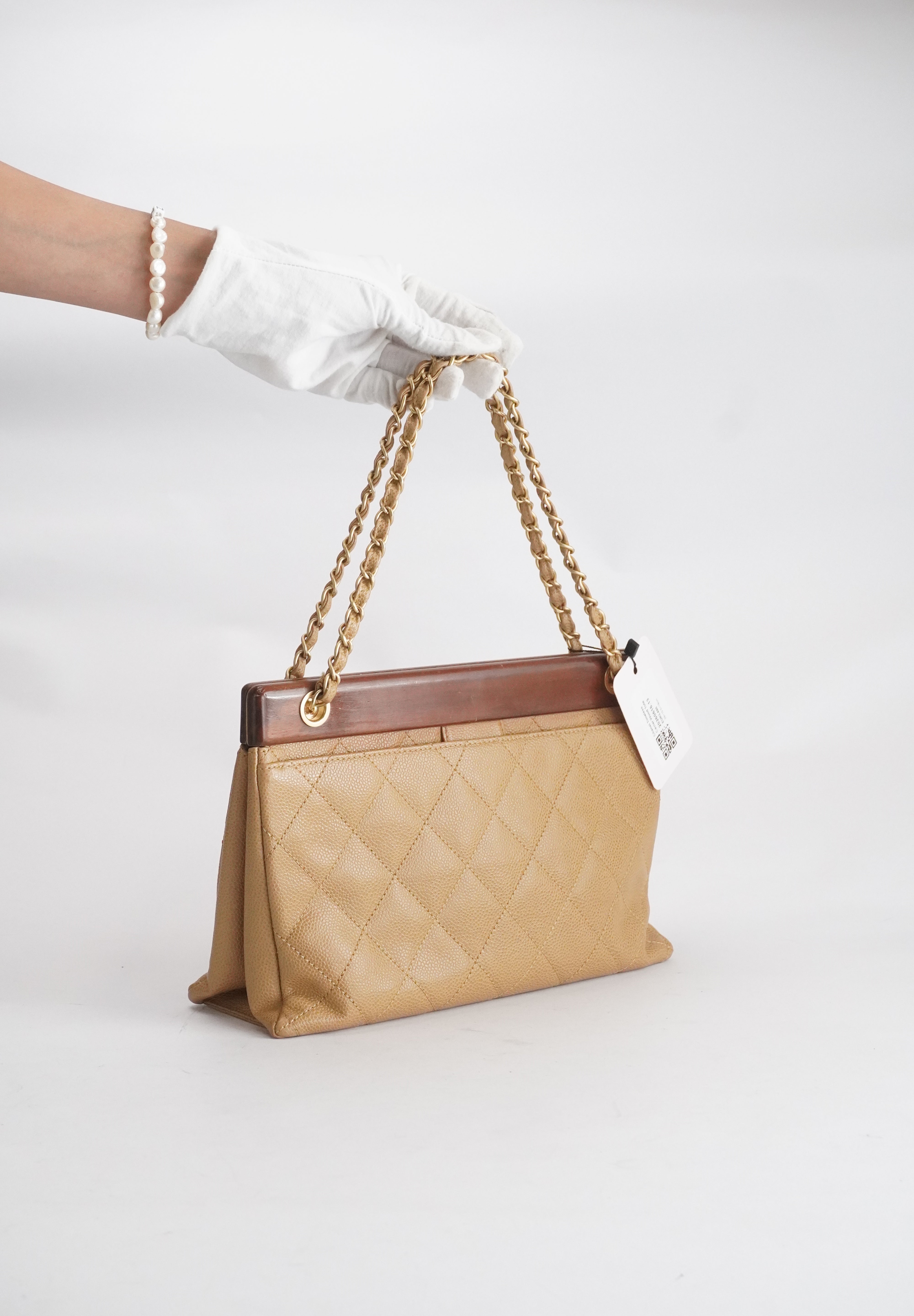 Chanel Timeless Caviar Wood Tote