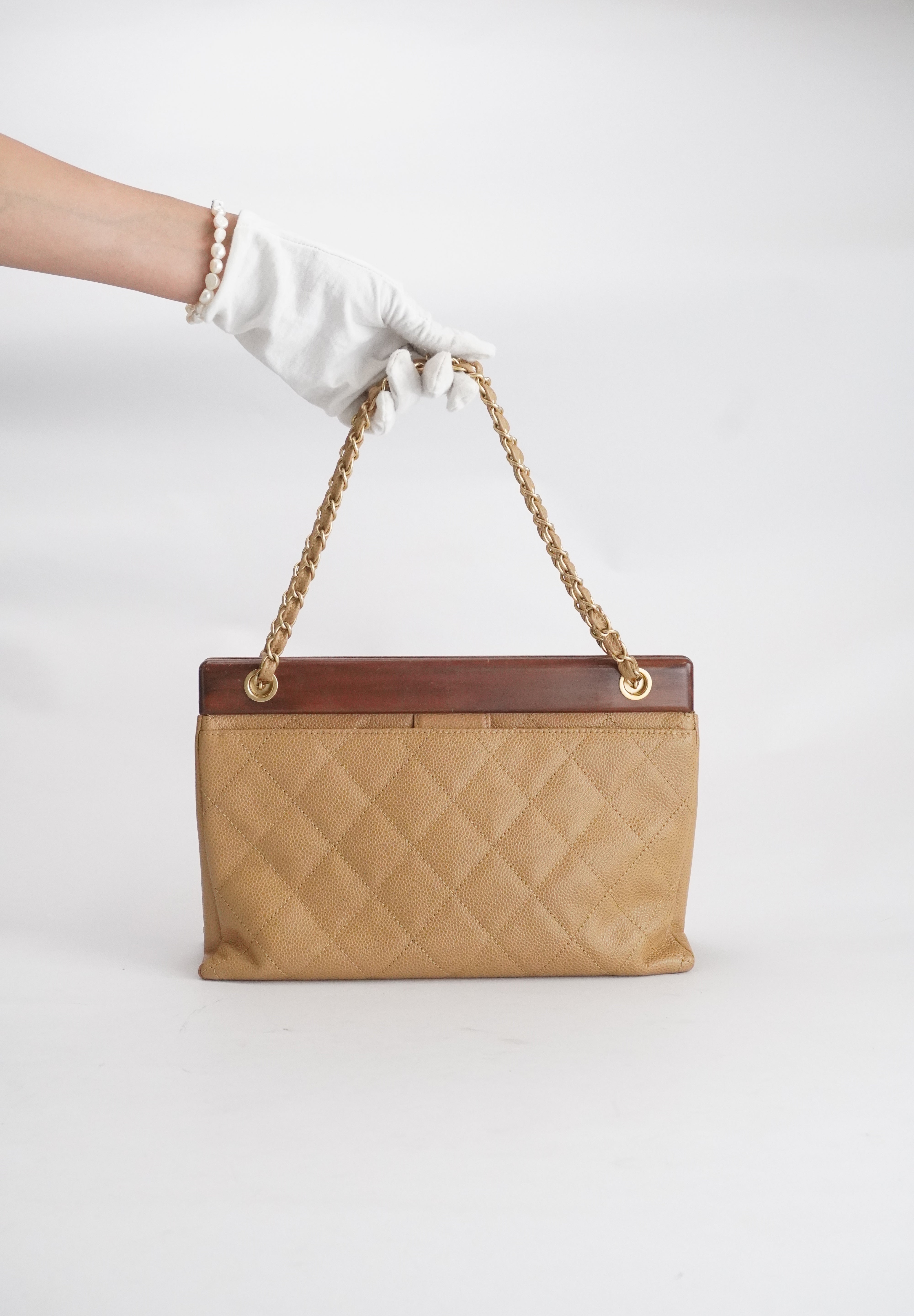 Chanel Timeless Caviar Wood Tote