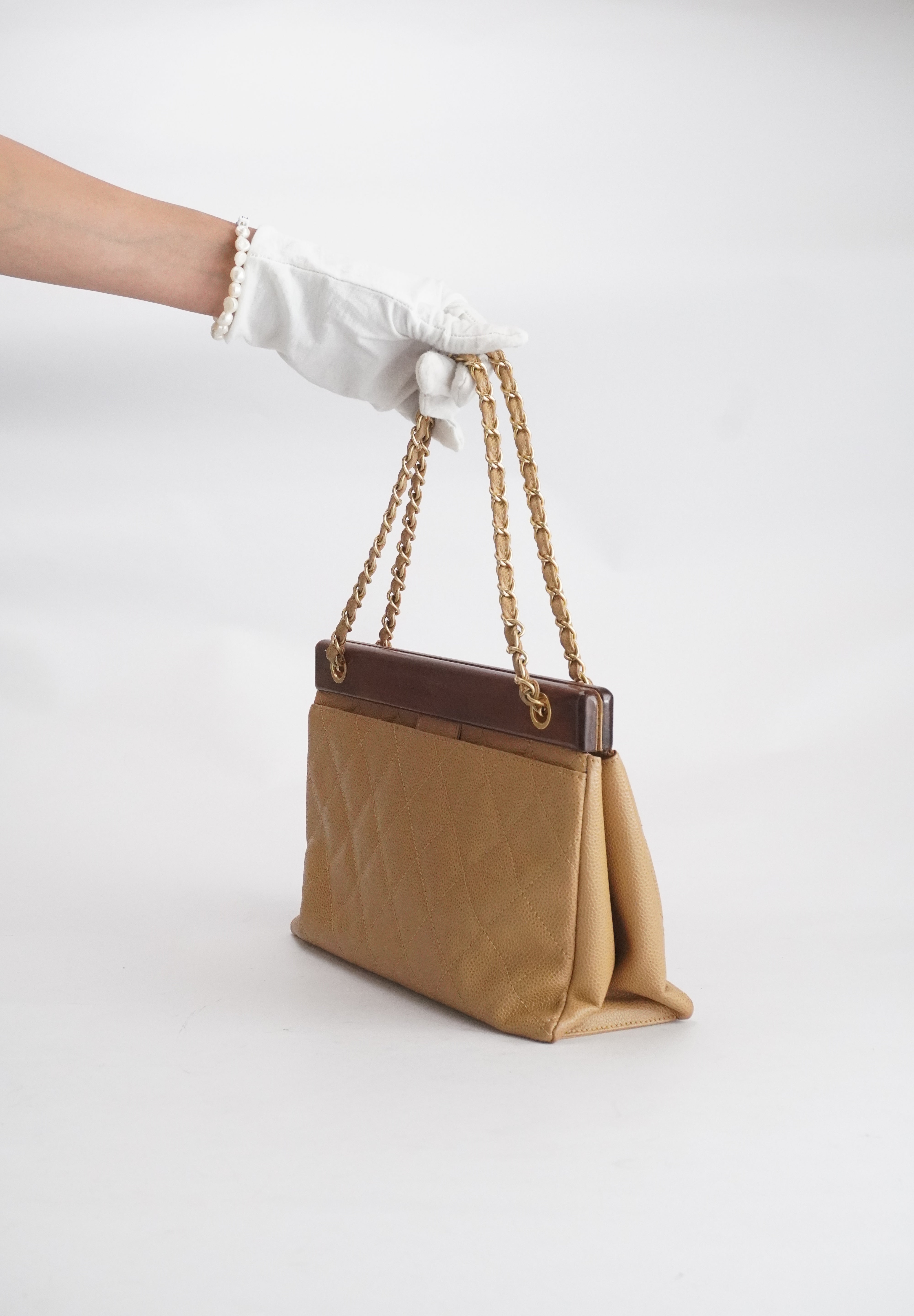 Chanel Timeless Caviar Wood Tote