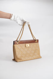 Chanel Timeless Caviar Wood Tote