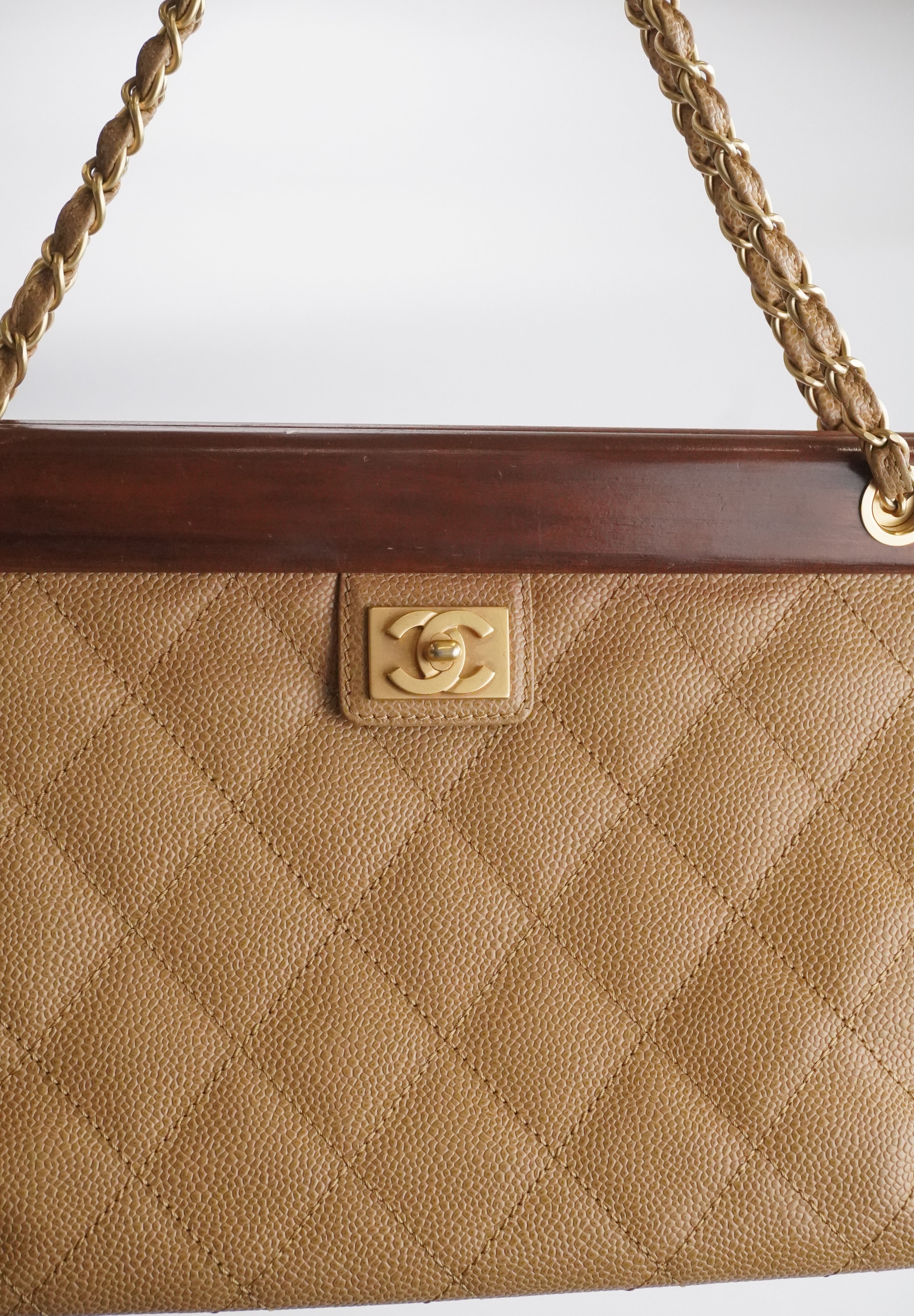Chanel Timeless Caviar Wood Tote