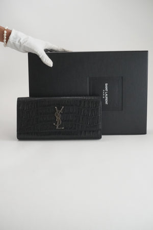 YSL Croc Embossed Cassandre