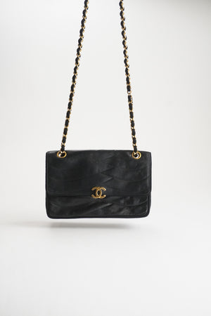 Chanel Single Flap Push Lock