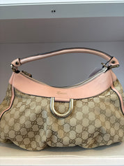 Gucci hobo canvas pink