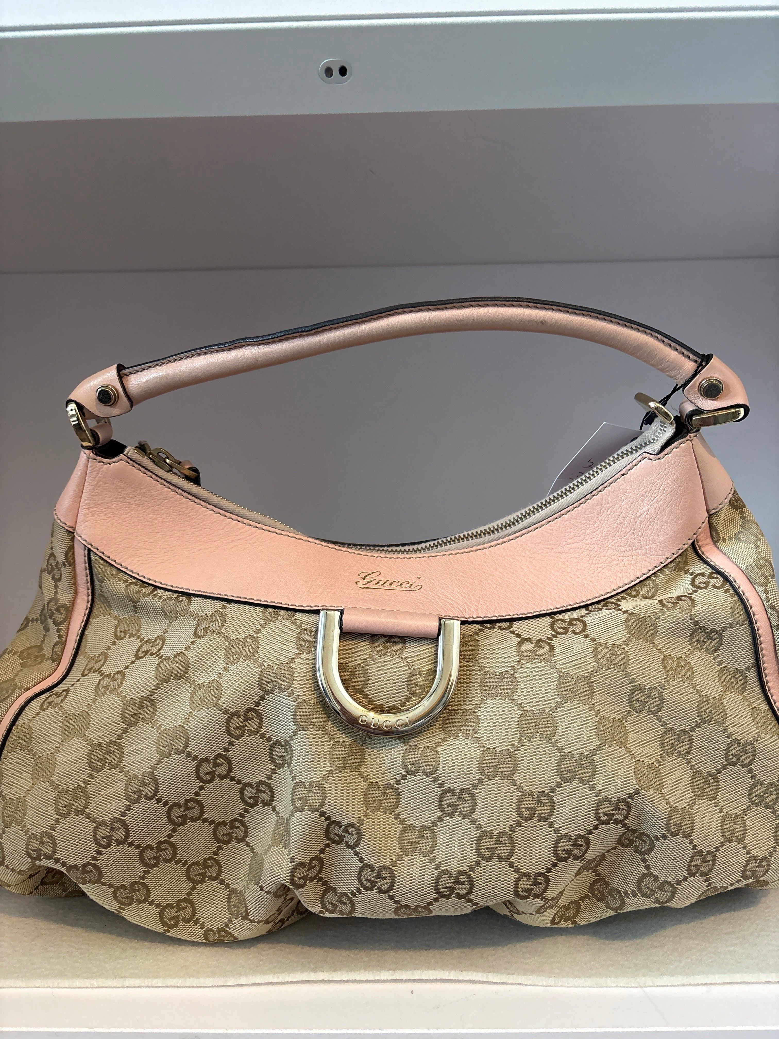 Gucci hobo canvas pink